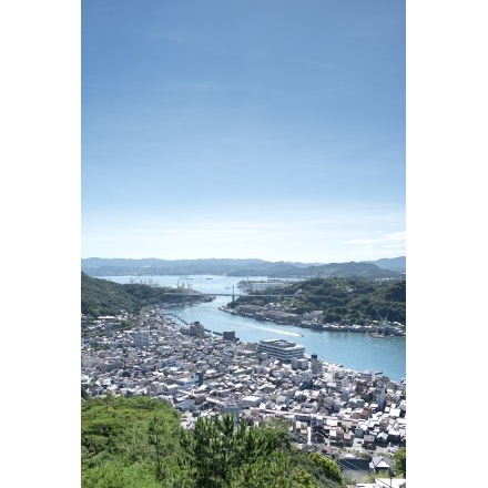 千光寺公園頂上展望台から見る夏の風景