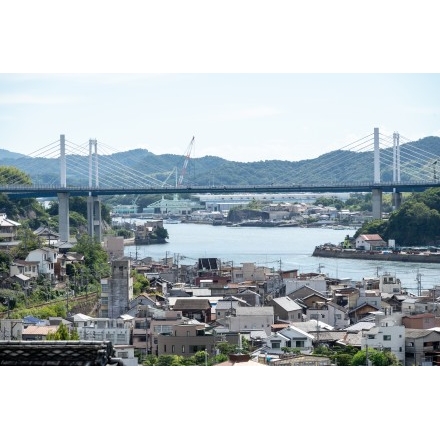 大山寺付近から見るしまなみ海道新尾道大橋