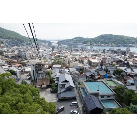 千光寺山ロープウェイ山麓駅付近の街並み