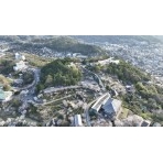 【空撮】桜咲く千光寺公園