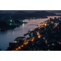 浄土寺山不動岩展望台から見る尾道水道の夕景