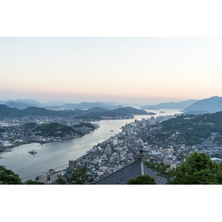 浄土寺山展望台から見る夏の夕景