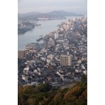 浄土寺山不動岩から見る日の出直後の朝風景