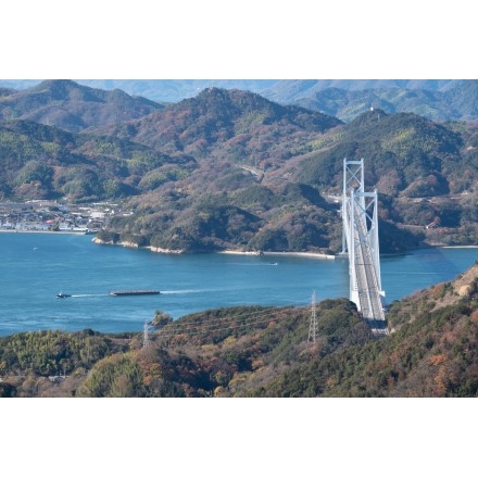 No.6880 高見山展望台から見るしまなみ海道因島大橋