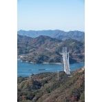 高見山展望台から見るしまなみ海道因島大橋