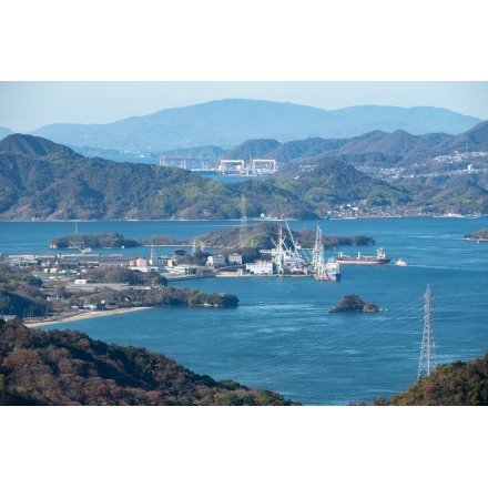 高見山展望台から見る因島重井町方面の風景
