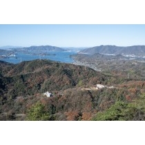 高見山展望台から見る向島・津部田地区周辺の風景