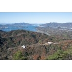 高見山展望台から見る向島・津部田地区周辺の風景