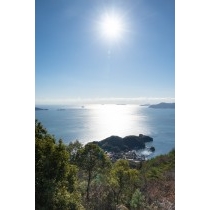 高見山展望台から見る余崎港方面の風景