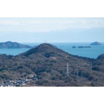 千光寺公園頂上展望台から見る冬の瀬戸内海