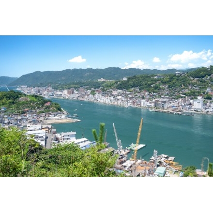 岩屋山から見る尾道の夏風景