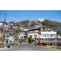 踏切がある風景