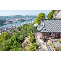 千光寺山ロープウェイ車窓から見る千光寺本堂