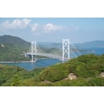 白滝フラワーラインから見るしまなみ海道因島大橋
