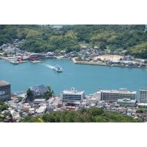 因島公園から見る土生港一帯の風景