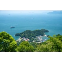 高見山から見る夏の瀬戸内海