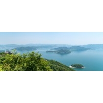 高見山から見る夏の瀬戸内海（パノラマ）