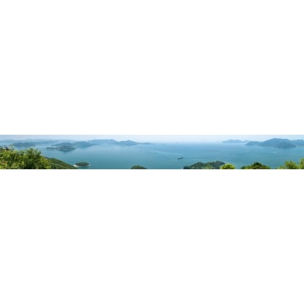 高見山から見る夏の瀬戸内海（パノラマ）
