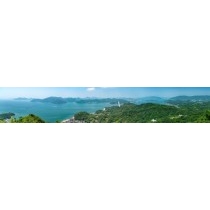 高見山から見る夏の瀬戸内海（パノラマ）