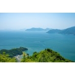 高見山から見る夏の瀬戸内海