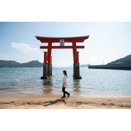 厳島神社の大鳥居（浦崎町）