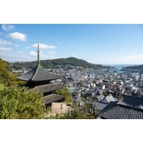 天寧寺三重塔越しに見る尾道市街地