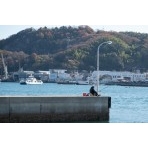 冬の朝の尾道水道