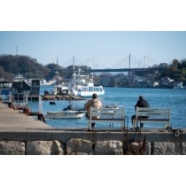 冬の朝の尾道水道