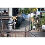 踏切と千光寺道