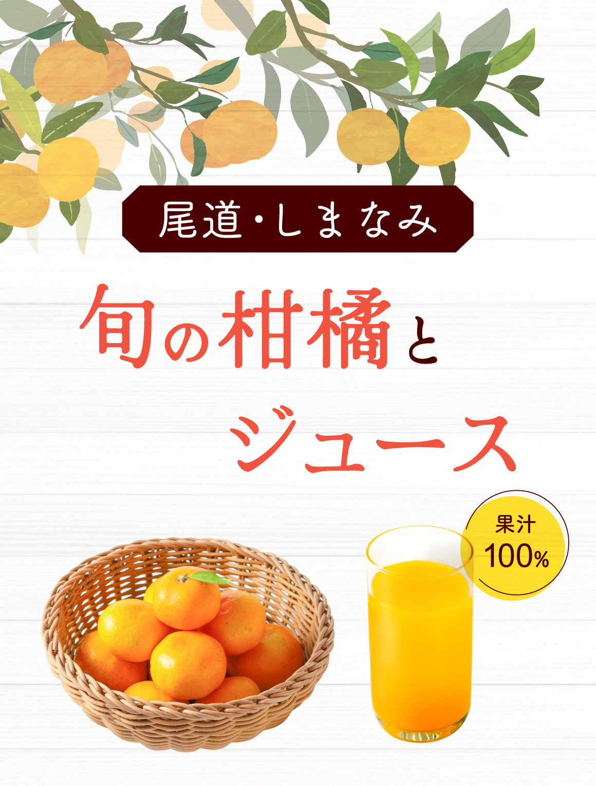 尾道・しまなみ 旬の柑橘とジュース 果汁100%