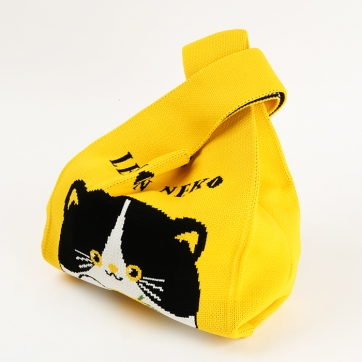 ニットトート レモンネコ