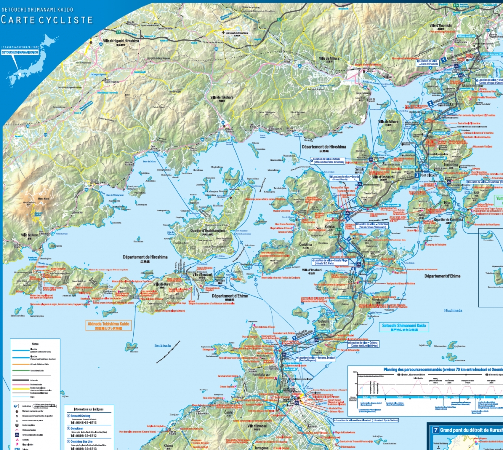 Carte cycliste Setouchi Shimanami Kaido（français）／瀬戸内しまなみ海道サイクリングマップ （フランス語版）