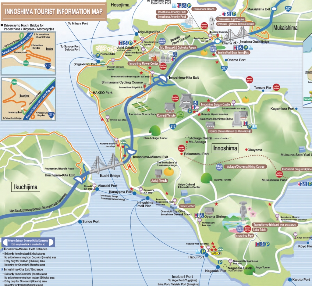 Innoshima Tourist Information Map（ENG）／因島観光案内地図(英語版)