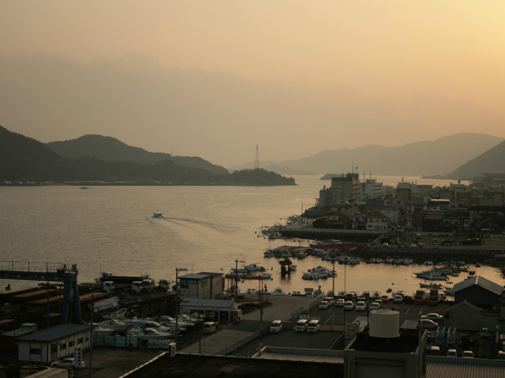 ラウンジからの夕景