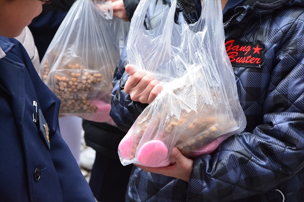 豆をたくさん拾ったようです