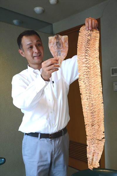 機械で延ばすとこんなに長くなります