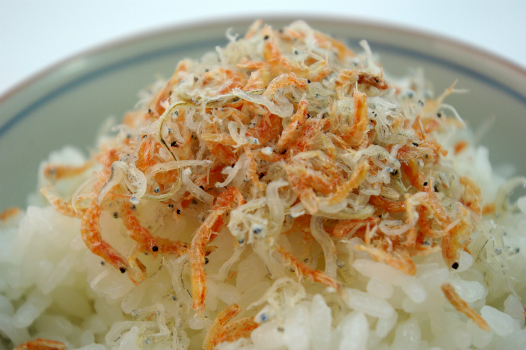 えびちりめんごはんのせ