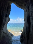 洞窟からの風景