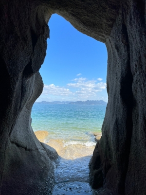 洞窟からの風景