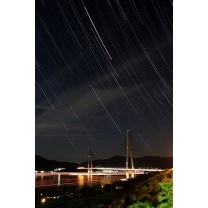 多々羅大橋と星空